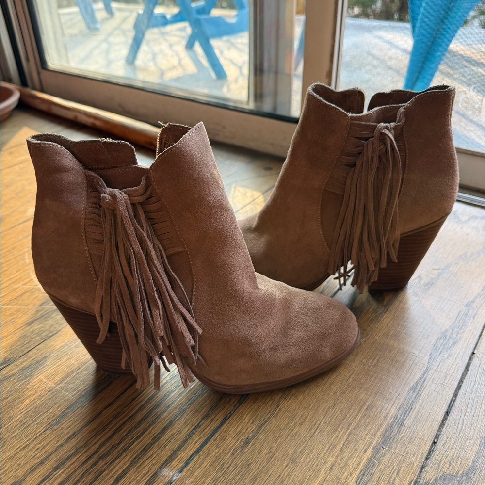 Vince Camuto boots with fringe